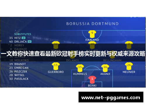 一文教你快速查看最新欧冠射手榜实时更新与权威来源攻略